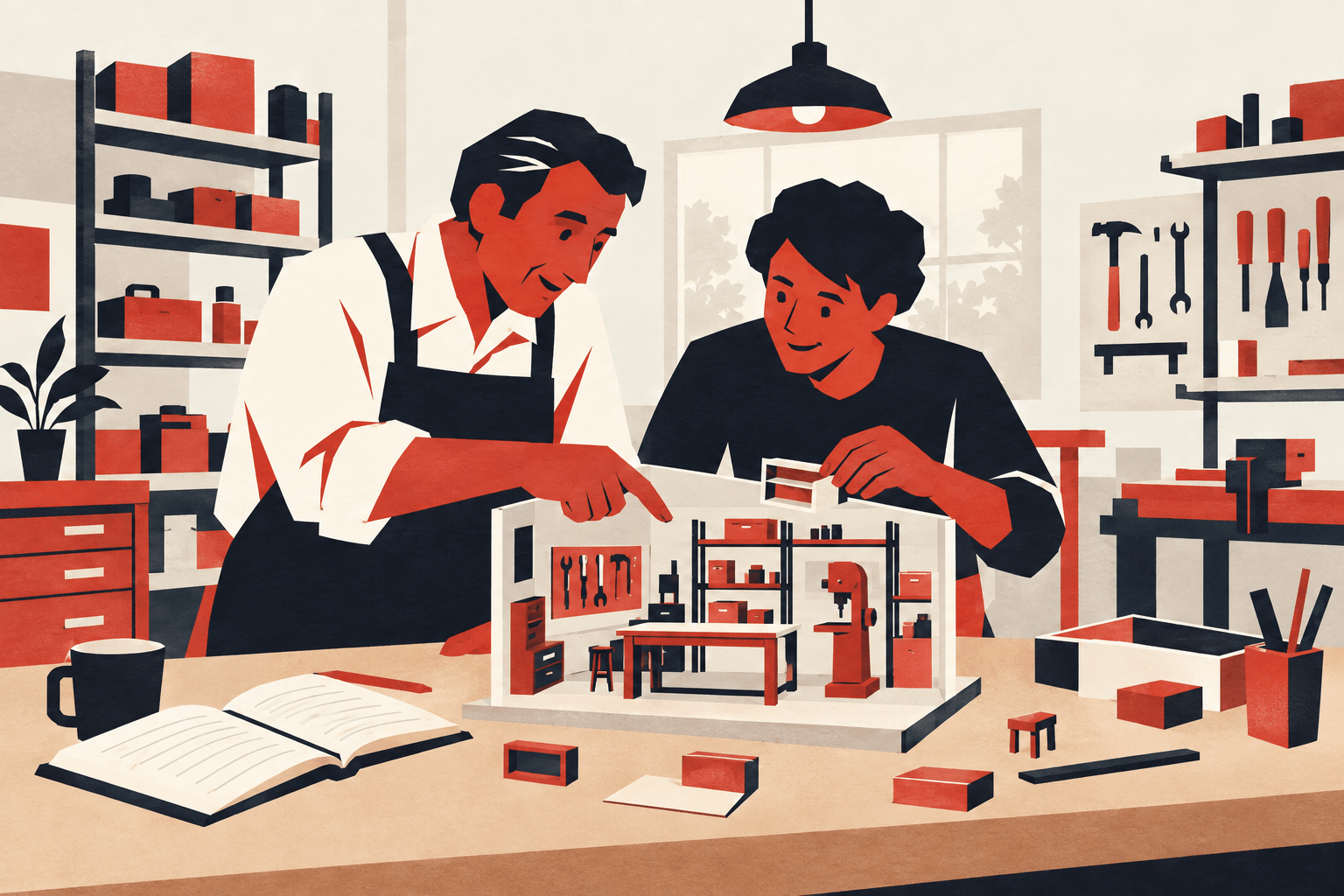 A shared workbench for business operators and AI researchers.